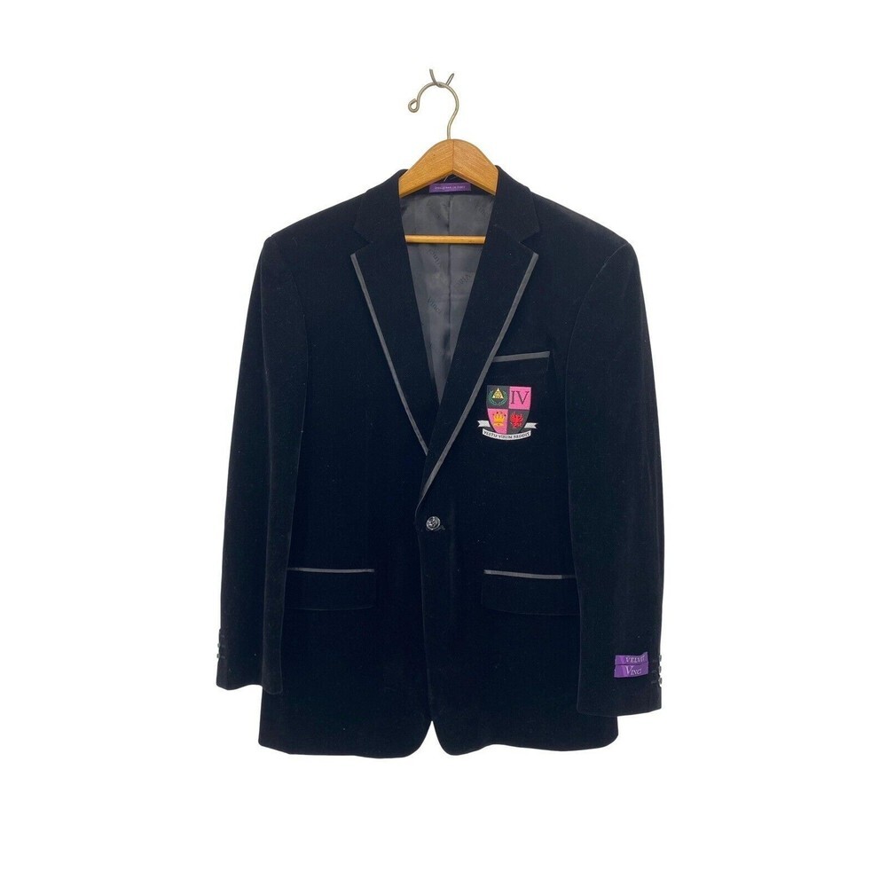 Vinci Italy Black‎ Velvet Blazer Jacket Men’s M Read Description